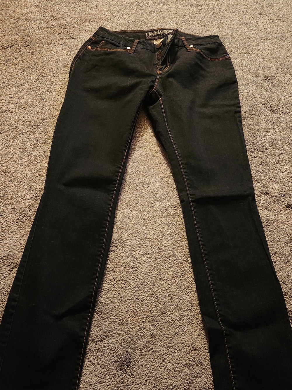 Faded Glory Black Skinny Jeans with Contrast Stitching